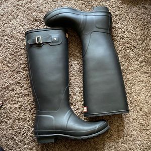 HUNTER BOOTS Black matte full length
